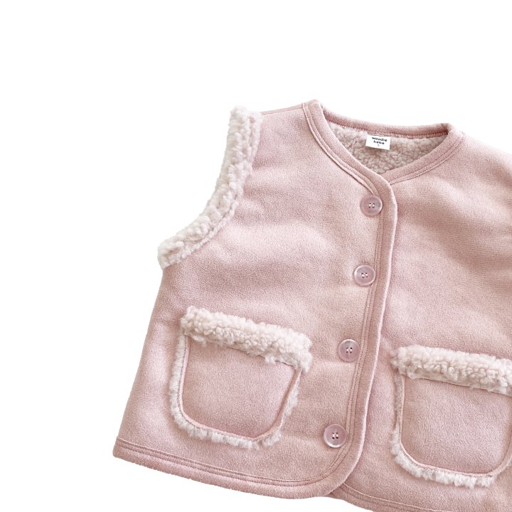 Woodie - Korean Children Fashion - #todddlerfashion - Shearling Vest - 6
