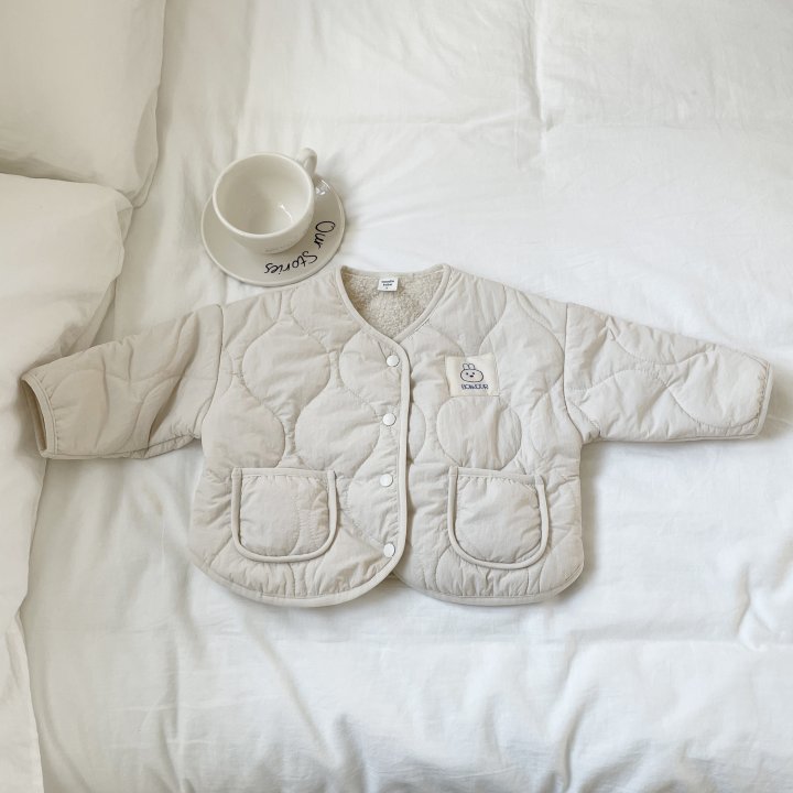 Woodie - Korean Children Fashion - #toddlerclothing - Rabbit Quilted Jacket - 10