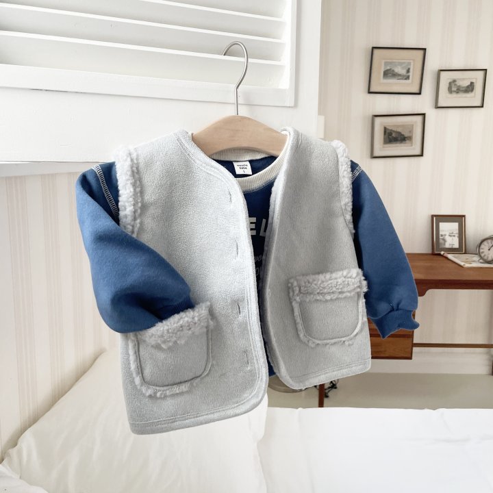 Woodie - Korean Children Fashion - #toddlerclothing - Shearling Vest - 7