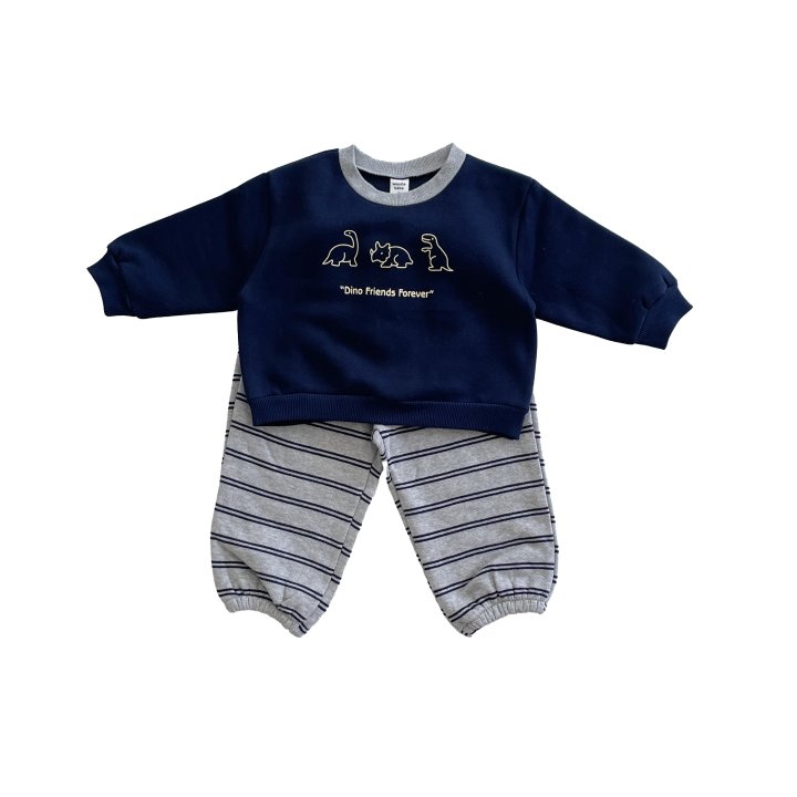 Woodie - Korean Children Fashion - #toddlerclothing - Go Go Dino Set - 5