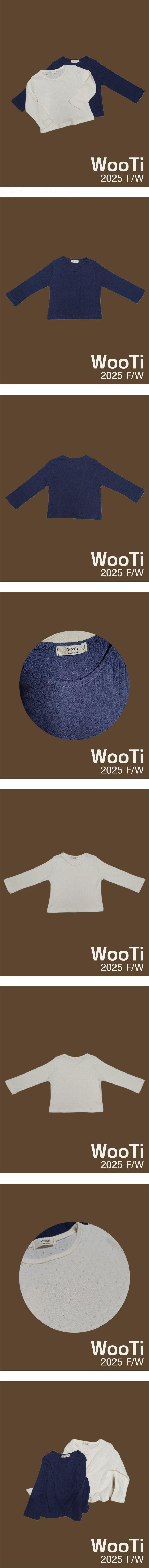 Wooti - Korean Children Fashion - #todddlerfashion - Latte Eyelet Tee
