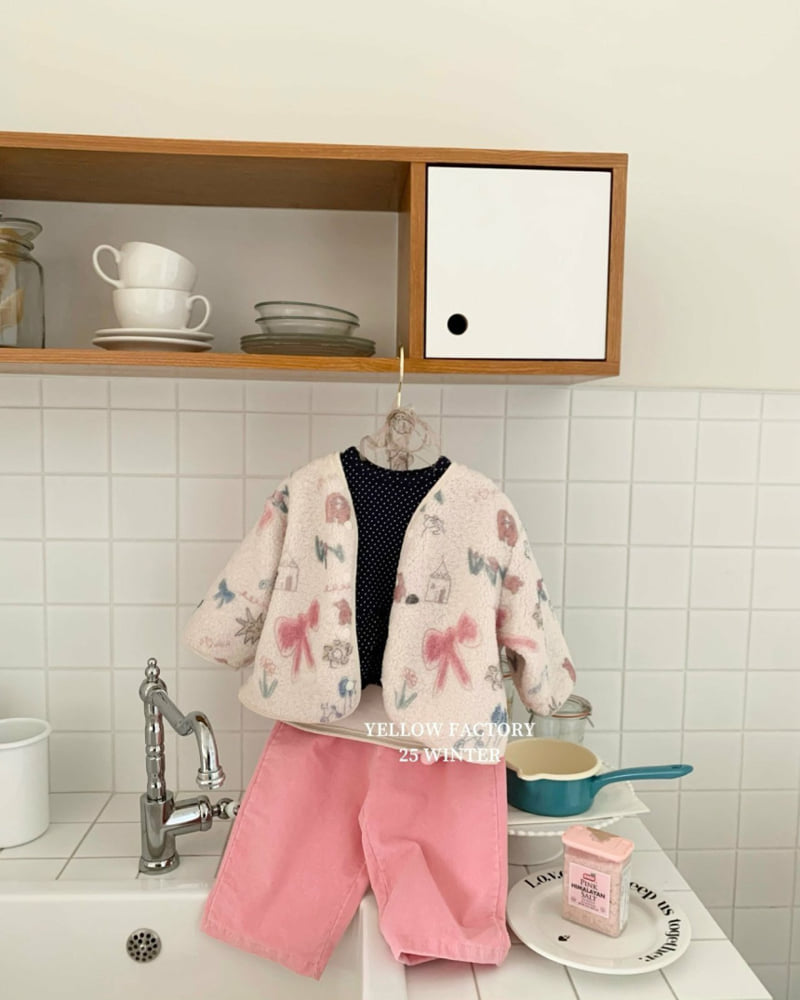 Yellow Factory - Korean Children Fashion - #childrensboutique - Sketchbook Fleece Jacket - 5