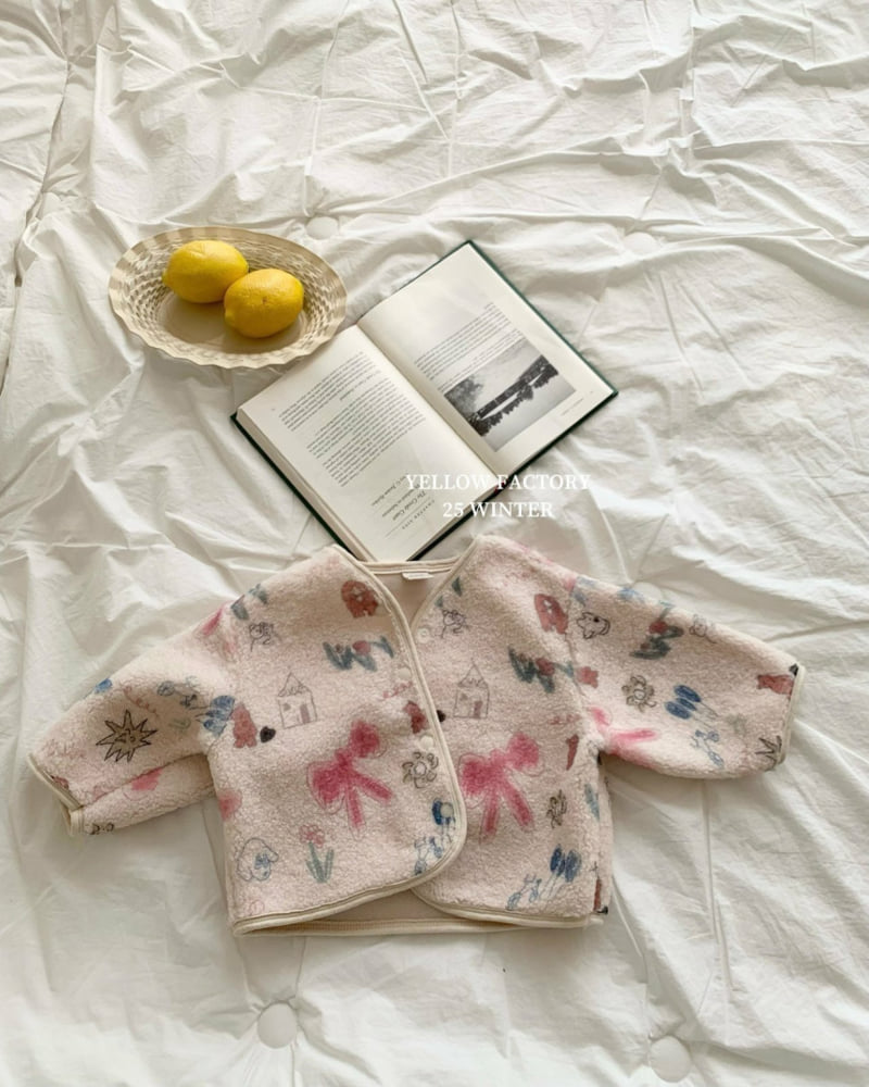 Yellow Factory - Korean Children Fashion - #prettylittlegirls - Sketchbook Fleece Jacket - 2