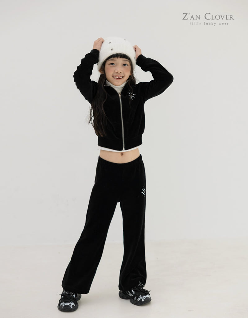 Zan Clover - Korean Children Fashion - #Kfashion4kids - Snow Velour Bootcut Pants - 9
