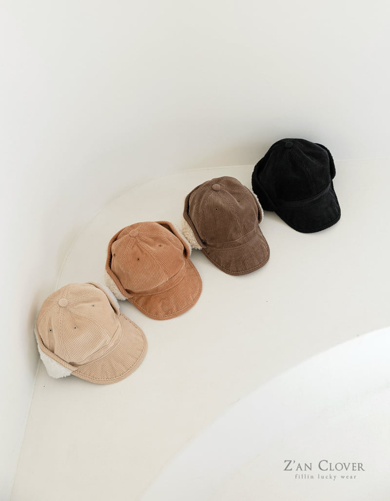 Zan Clover - Korean Children Fashion - #kidzfashiontrend - Corduroy Ear Cap - 4