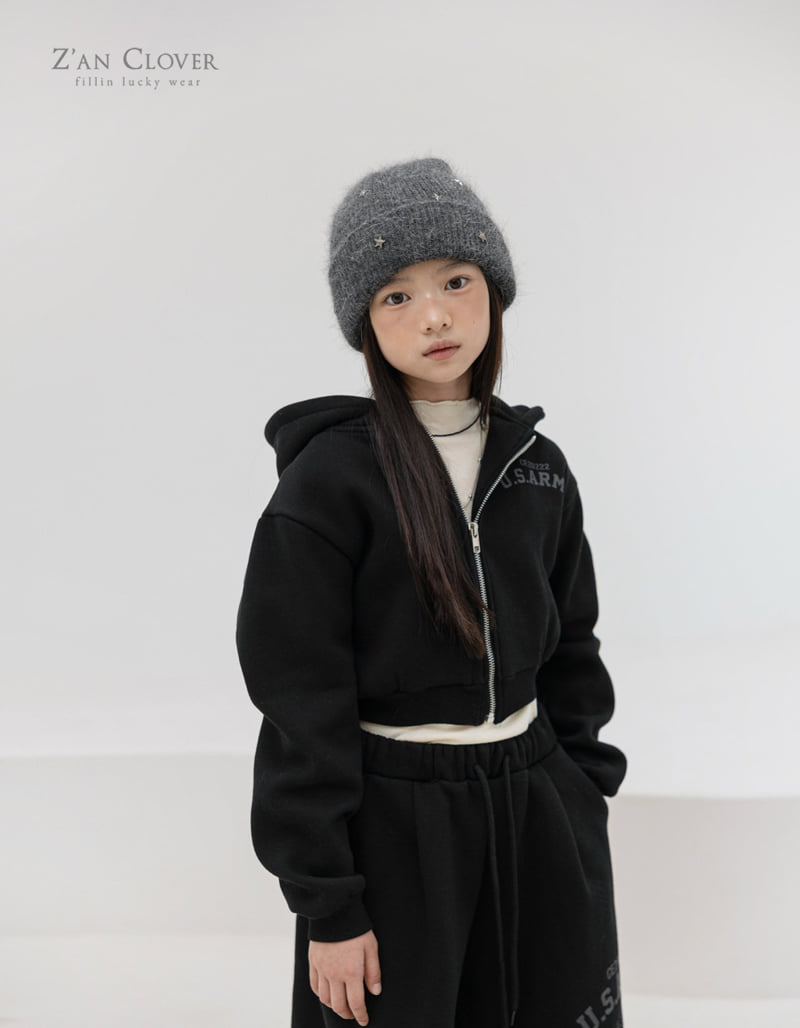 Zan Clover - Korean Children Fashion - #Kfashion4kids - Army Cropped Fleece Hood Zip-Up (Kids) - 8