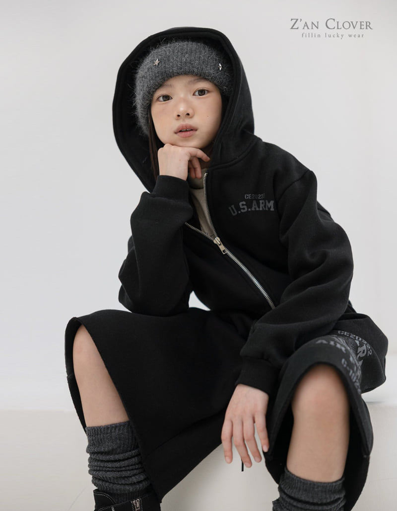 Zan Clover - Korean Children Fashion - #Kfashion4kids - Army Cropped Fleece Hood Zip-Up (Junior) - 7