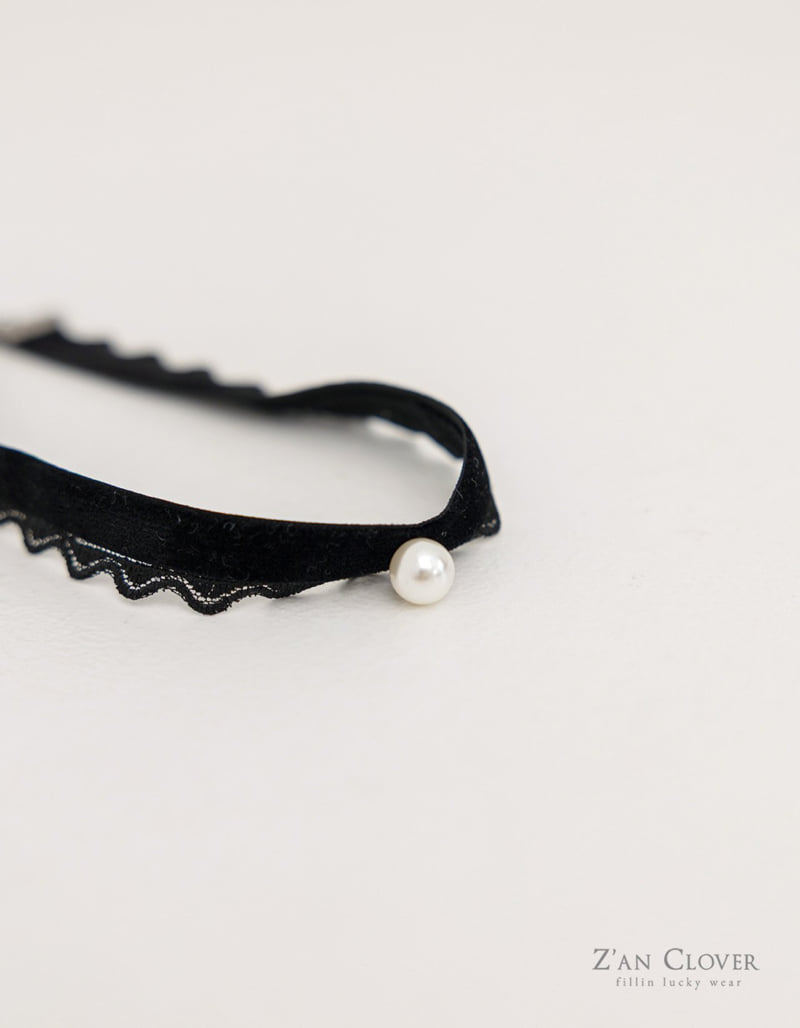 Zan Clover - Korean Children Fashion - #Kfashion4kids - Velour Pearl Necklace - 8