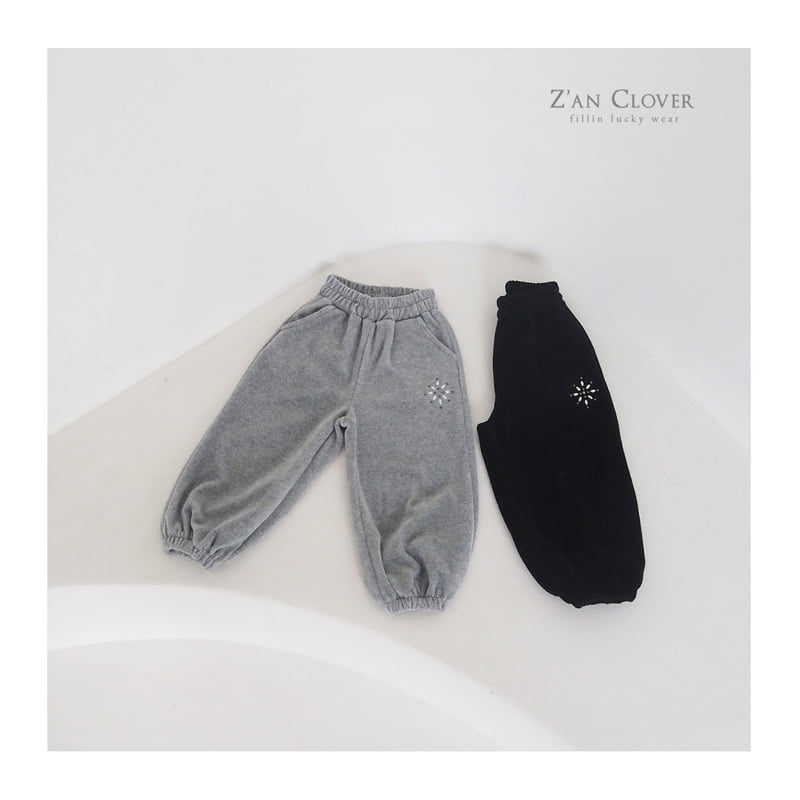 Zan Clover - Korean Children Fashion - #Kfashion4kids - Velour Jogger Pants