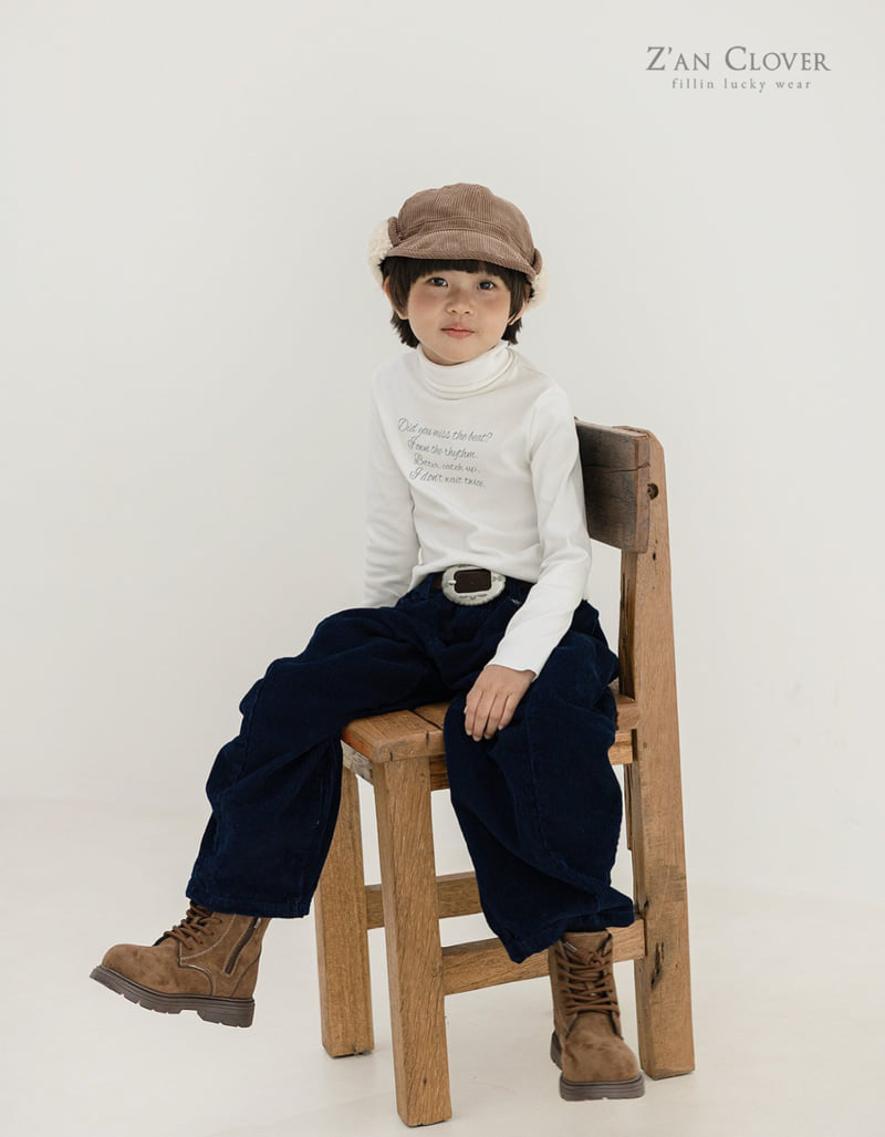 Zan Clover - Korean Children Fashion - #Kfashion4kids - Lettering Turtleneck Tee - 6