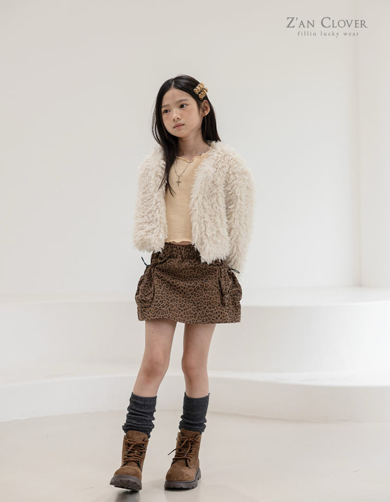 Zan Clover - Korean Children Fashion - #childofig - Leopard String Skirt - 12