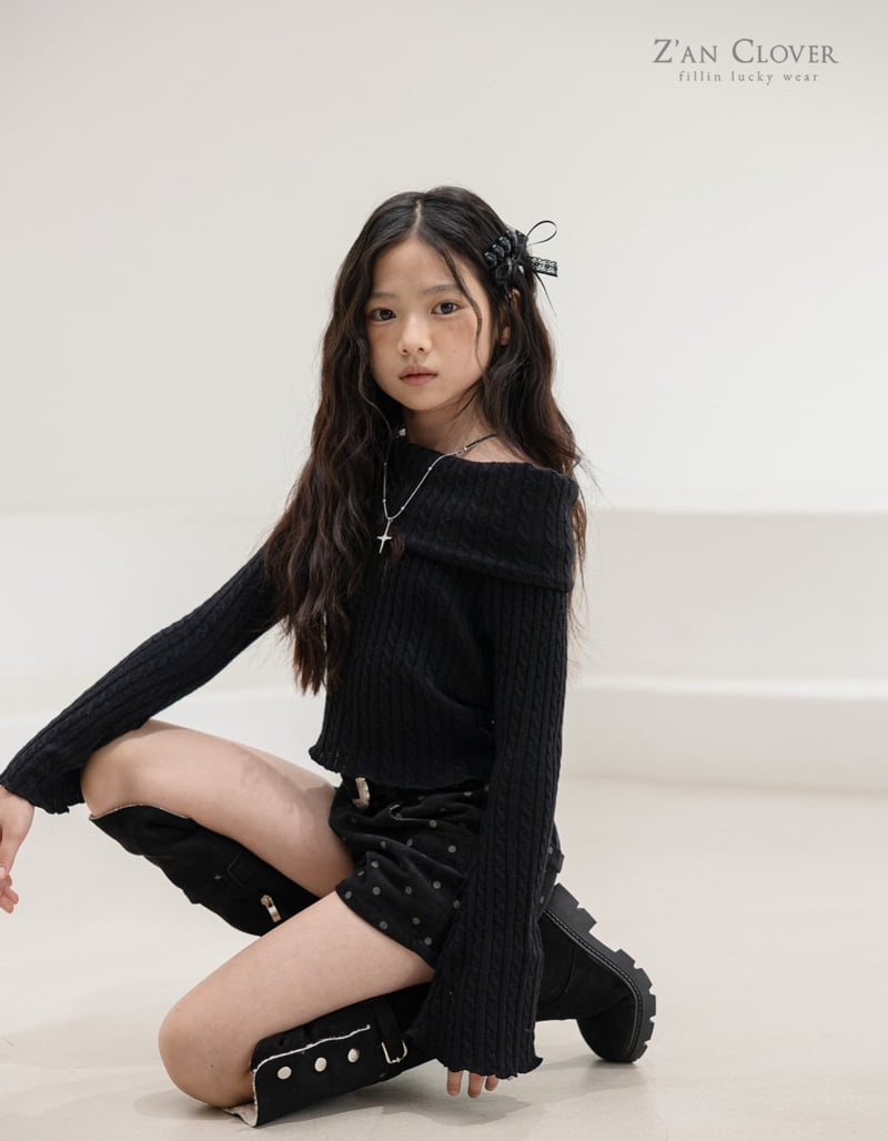 Zan Clover - Korean Children Fashion - #childofig - Off-Shoulder Turtle Tee - 5