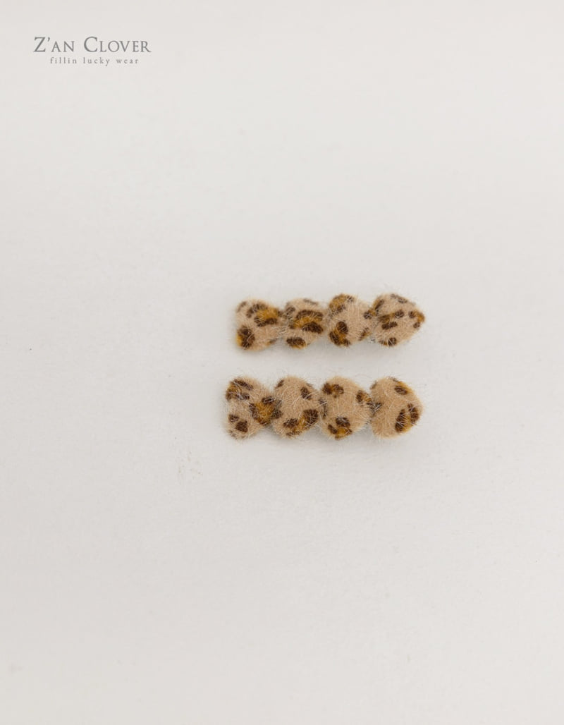 Zan Clover - Korean Children Fashion - #childofig - Calf Hair Leopard Hair Clip - 8