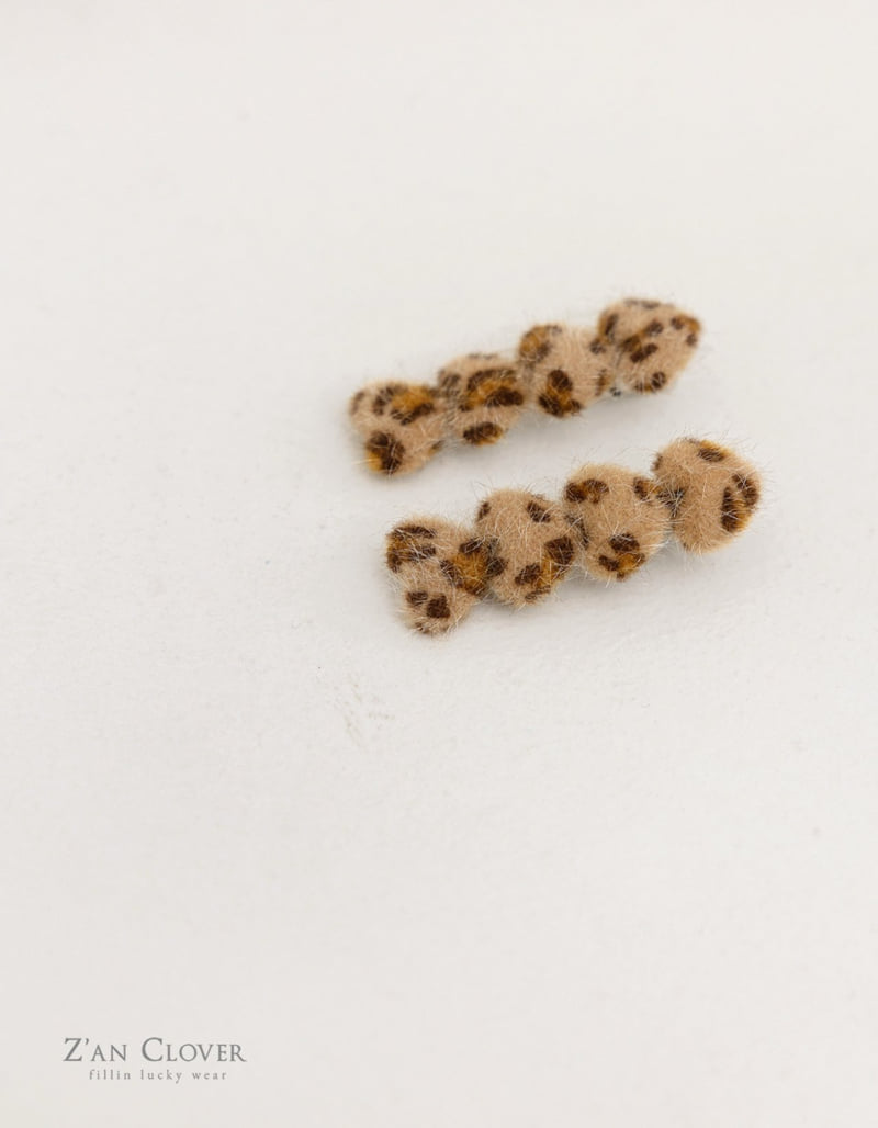 Zan Clover - Korean Children Fashion - #childofig - Calf Hair Leopard Hair Clip - 9