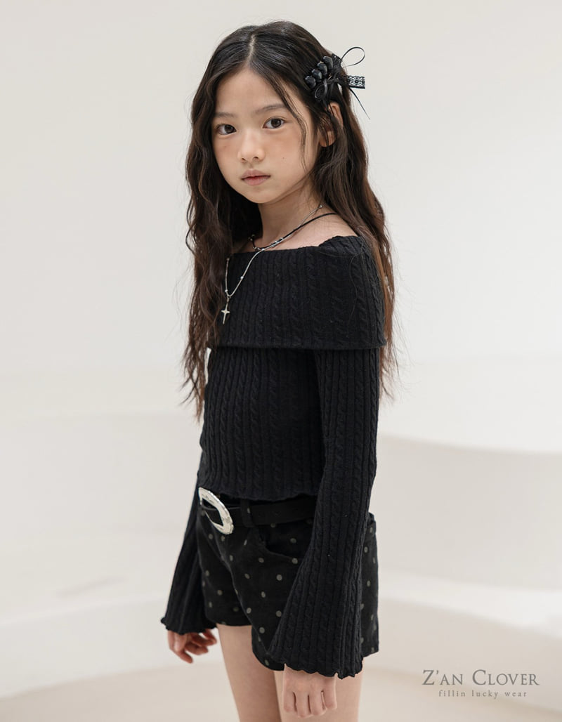 Zan Clover - Korean Children Fashion - #childrensboutique - Off-Shoulder Turtle Tee - 6
