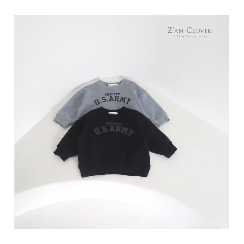 Zan Clover - Korean Children Fashion - #childrensboutique - Boxy Army Fleece Sweatshirt