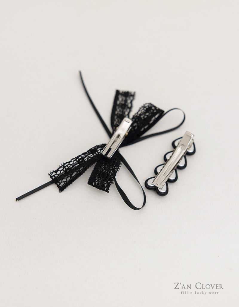 Zan Clover - Korean Children Fashion - #childrensboutique - Heart Ribbon Hair Clip - 7