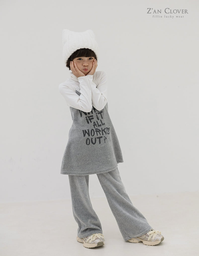 Zan Clover - Korean Children Fashion - #childrensboutique - Workout Velour One-piece - 12