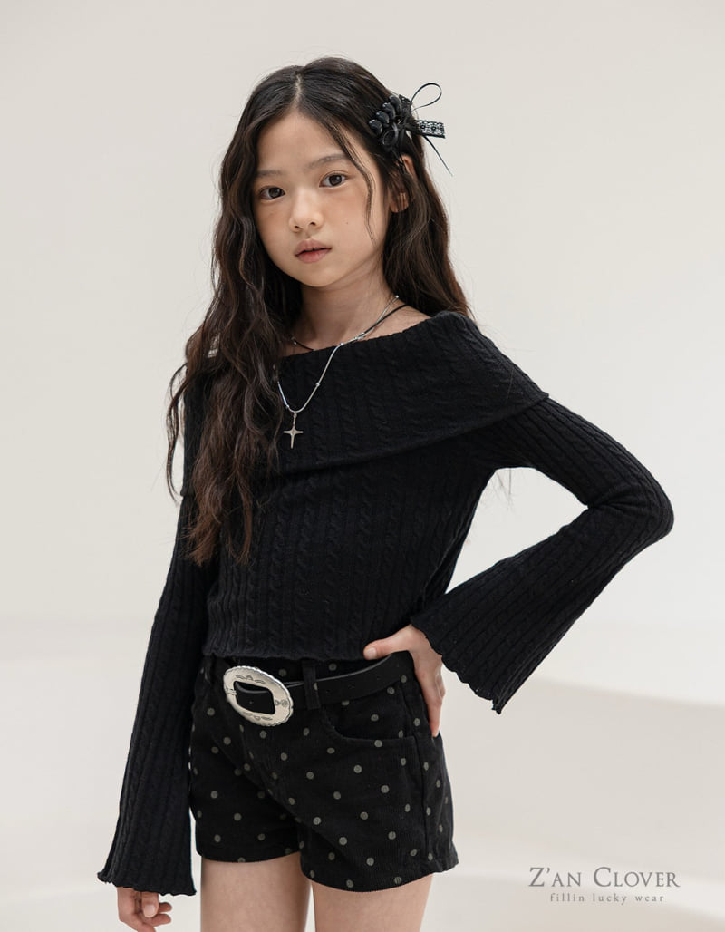 Zan Clover - Korean Children Fashion - #designkidswear - Off-Shoulder Turtle Tee - 7