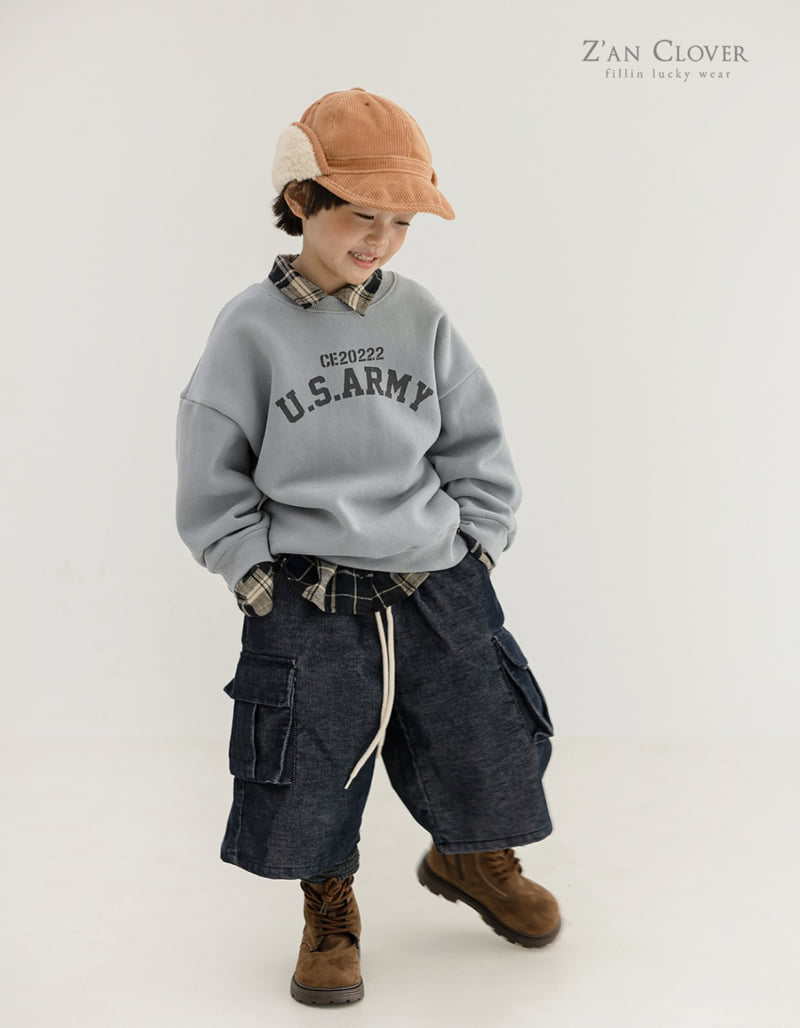 Zan Clover - Korean Children Fashion - #discoveringself - Denim Corduroy Bermuda Pants - 6