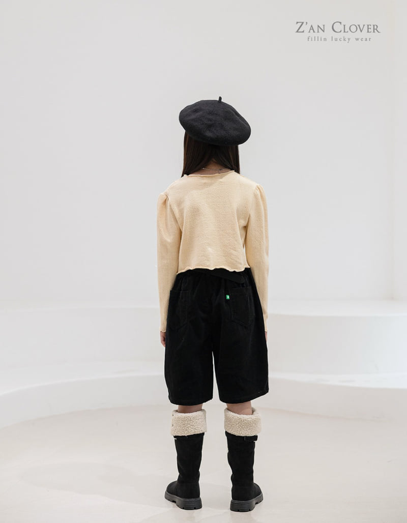 Zan Clover - Korean Children Fashion - #fashionkids - Creamy Corduroy Bermuda Pants - 10