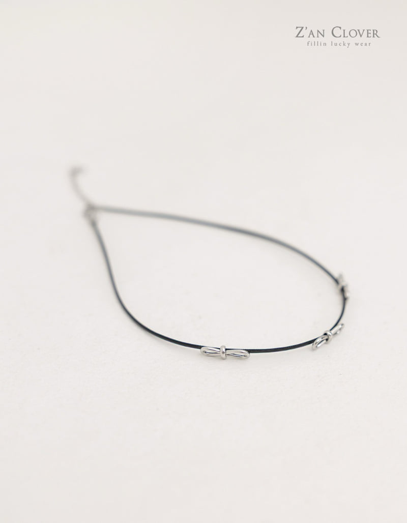 Zan Clover - Korean Children Fashion - #fashionkids - Point Ribbon Necklace - 5