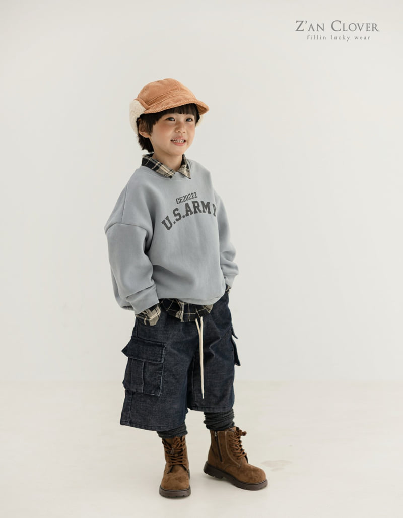 Zan Clover - Korean Children Fashion - #kidsshorts - Denim Corduroy Bermuda Pants - 8