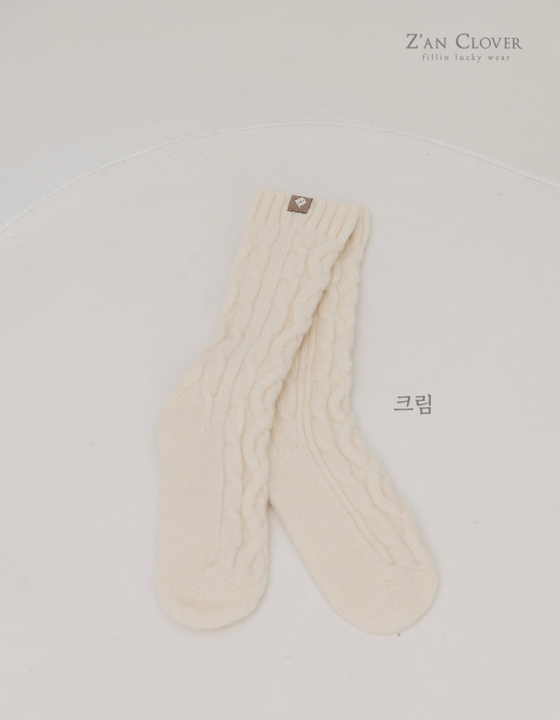 Zan Clover - Korean Children Fashion - #kidsshorts - Cable Knit Socks - 6