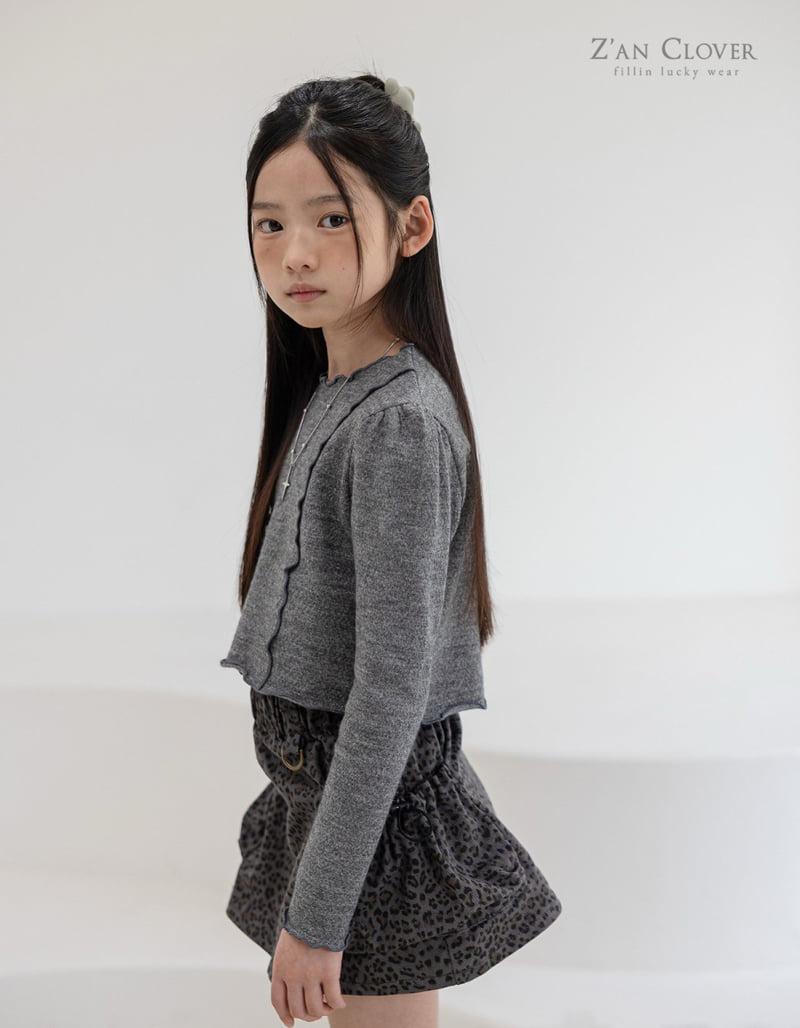 Zan Clover - Korean Children Fashion - #kidsshorts - Frill Crop Knit - 11