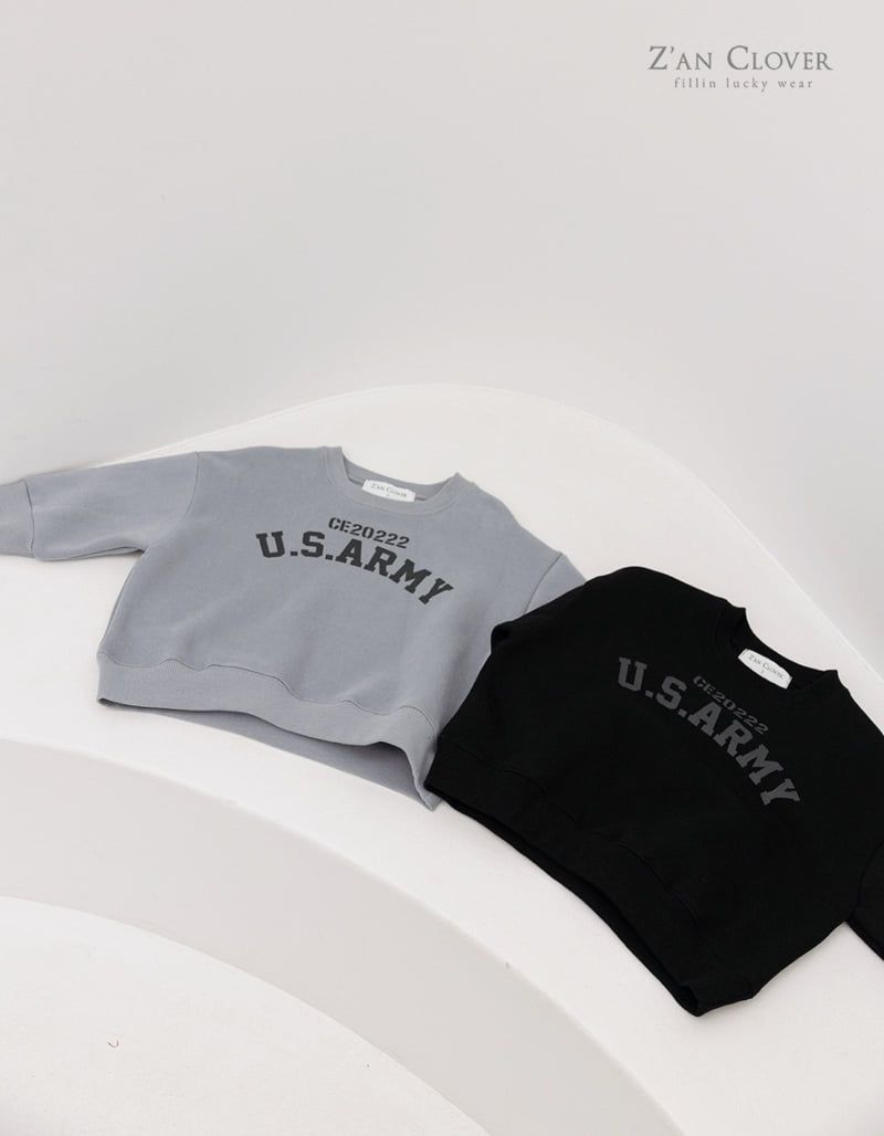 Zan Clover - Korean Children Fashion - #kidsshorts - Boxy Army Fleece Sweatshirt - 5