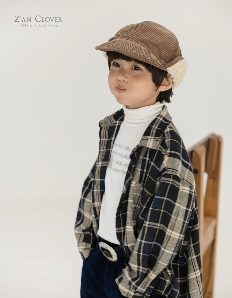 Zan Clover - Korean Children Fashion - #kidsshorts - Modern Check Overshirt - 4