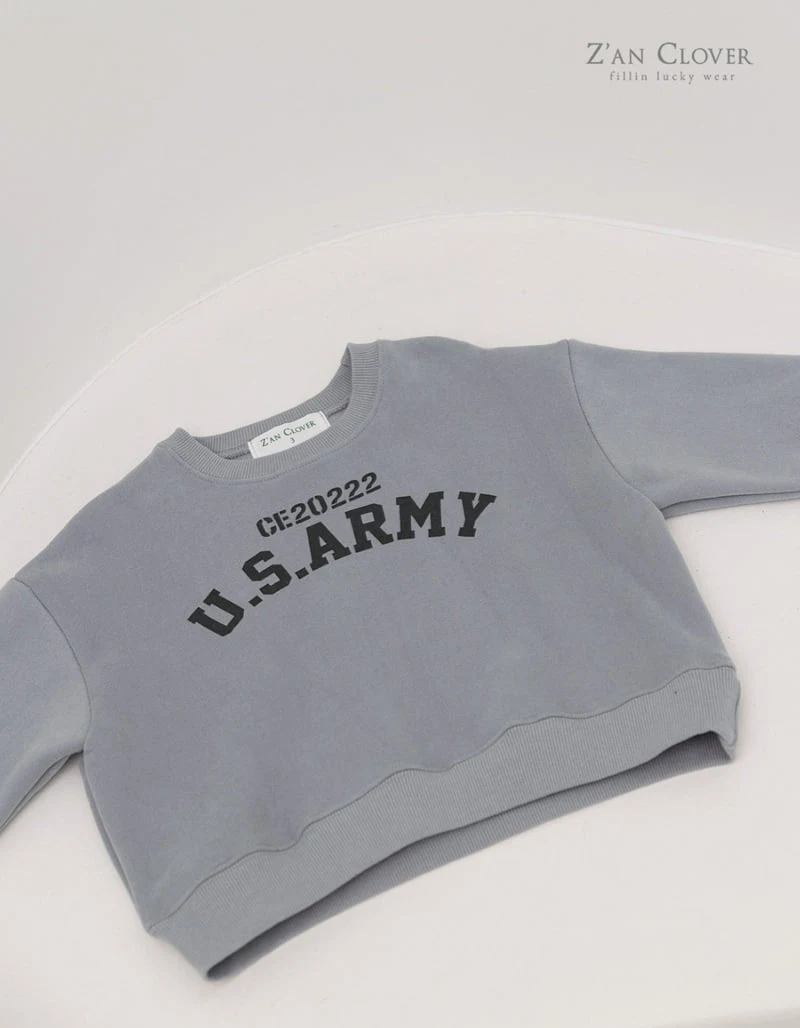 Zan Clover - Korean Children Fashion - #kidsstore - Boxy Army Fleece Sweatshirt - 6