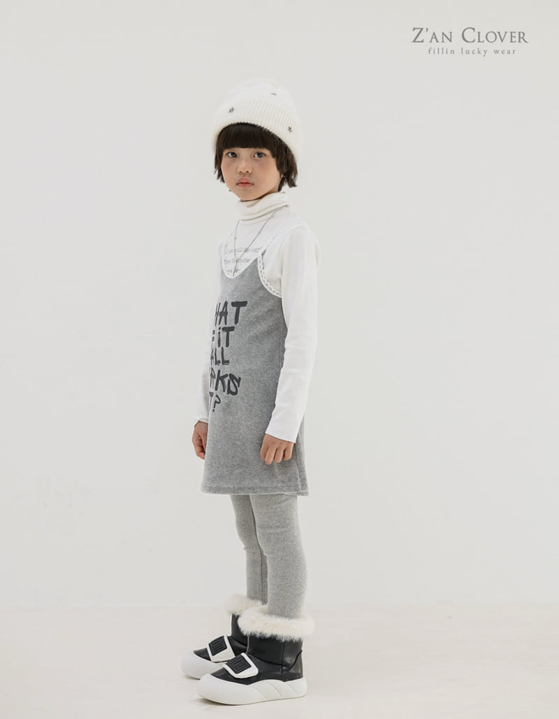 Zan Clover - Korean Children Fashion - #kidsstore - Cozy Leggings - 5