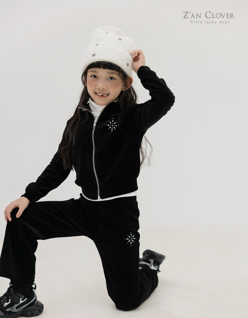 Zan Clover - Korean Children Fashion - #kidzfashiontrend - Snow Velour Bootcut Pants - 8