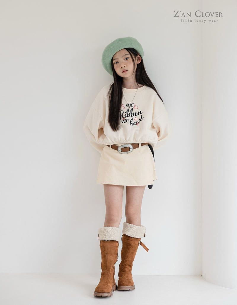 Zan Clover - Korean Children Fashion - #kidzfashiontrend - Cropped Heart Sweatshirt - 10
