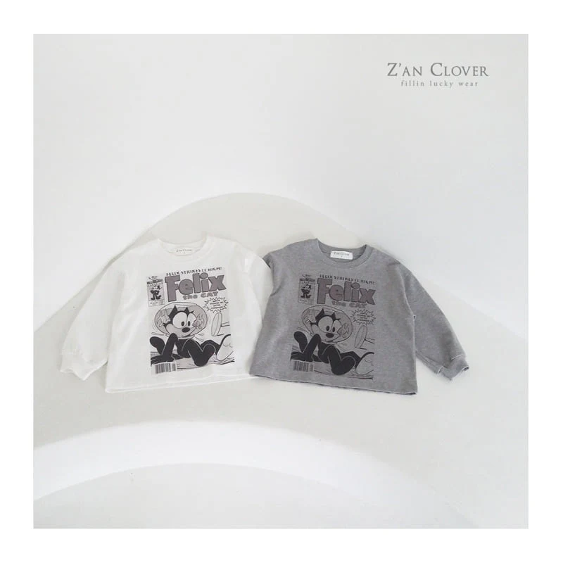 Zan Clover - Korean Children Fashion - #kidzfashiontrend - Oversized Felix Tee