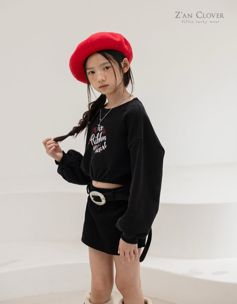 Zan Clover - Korean Children Fashion - #littlefashionista - Cropped Heart Sweatshirt - 12