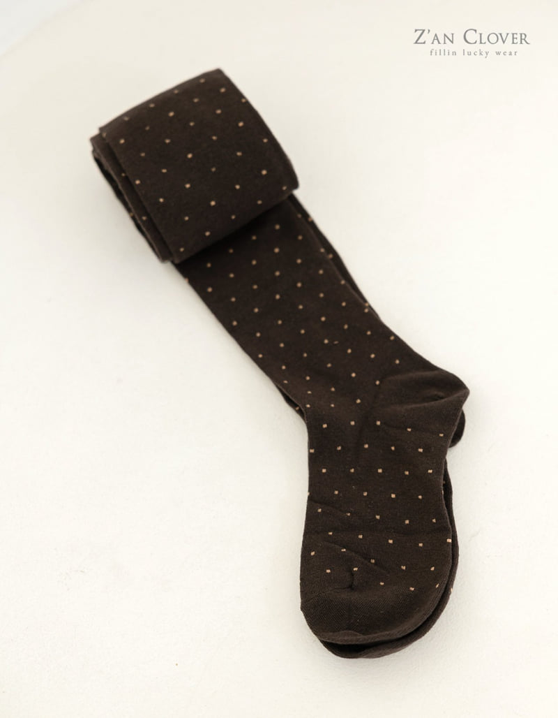 Zan Clover - Korean Children Fashion - #littlefashionista - Dot Cotton Tights - 6