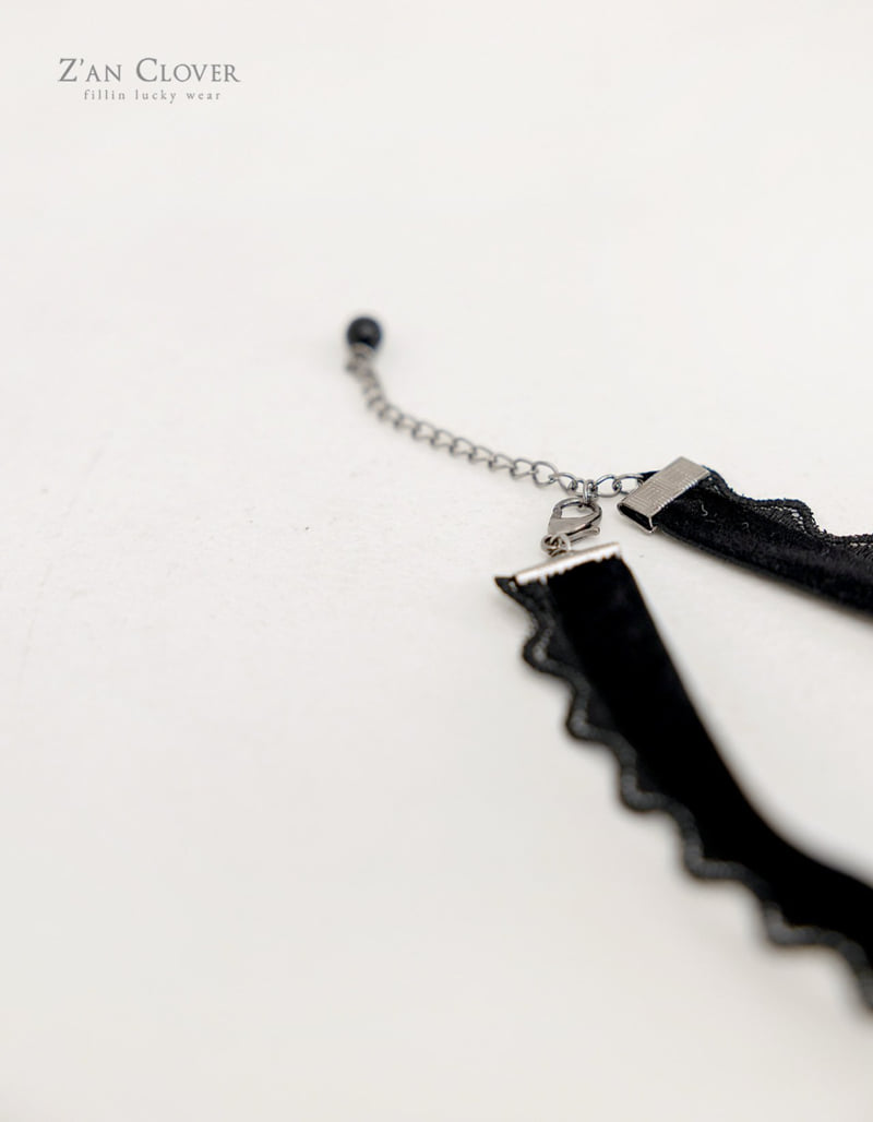 Zan Clover - Korean Children Fashion - #littlefashionista - Velour Pearl Necklace - 9