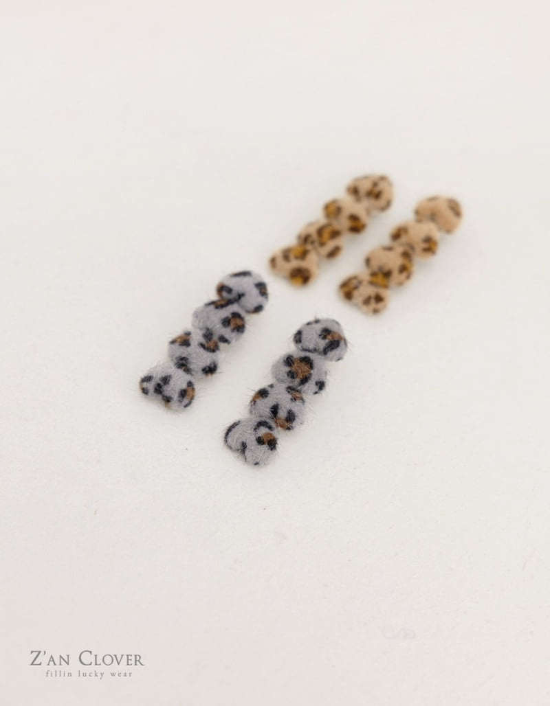 Zan Clover - Korean Children Fashion - #Kfashion4kids - Calf Hair Leopard Hair Clip - 4