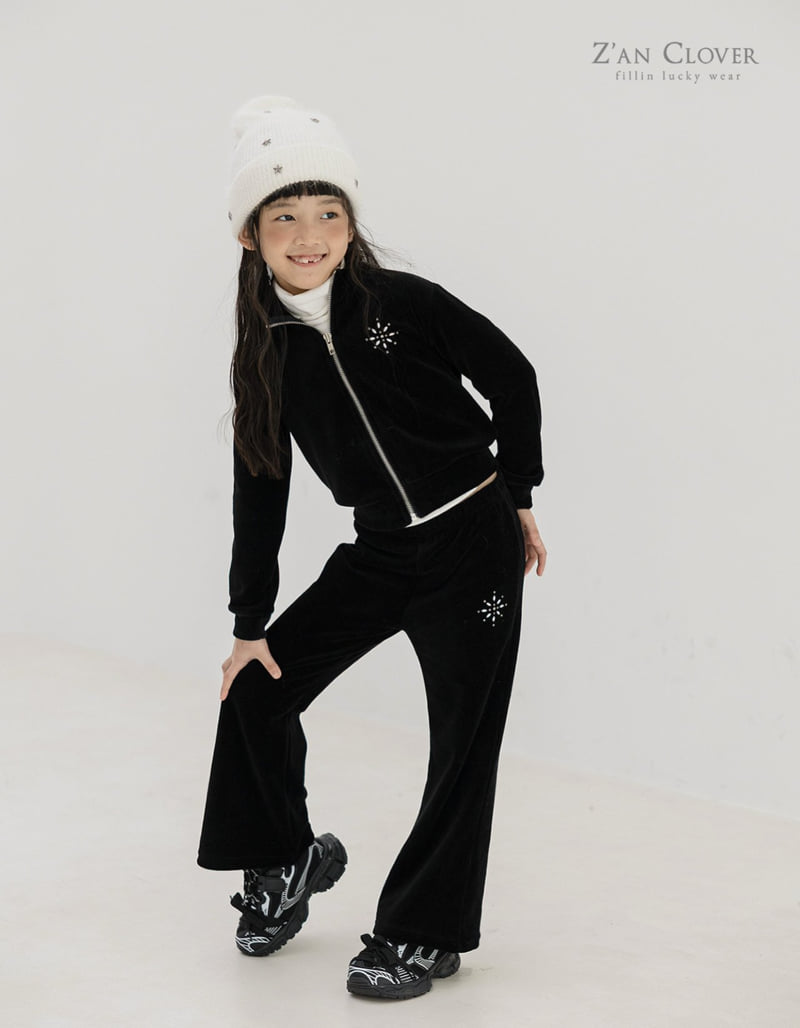 Zan Clover - Korean Children Fashion - #magicofchildhood - Snow Velour Bootcut Pants - 11