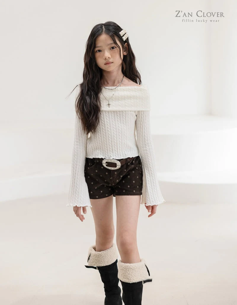 Zan Clover - Korean Children Fashion - #magicofchildhood - Corduroy Dot Short Pants - 8