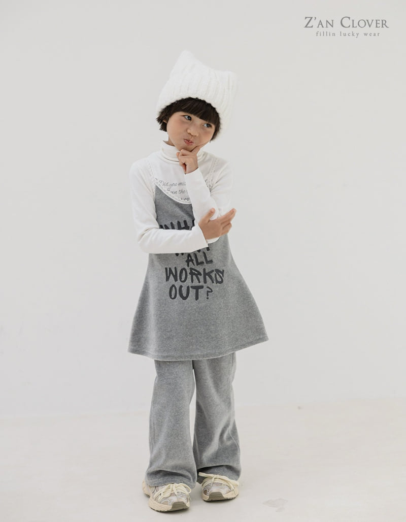 Zan Clover - Korean Children Fashion - #magicofchildhood - Workout Velour One-piece - 5