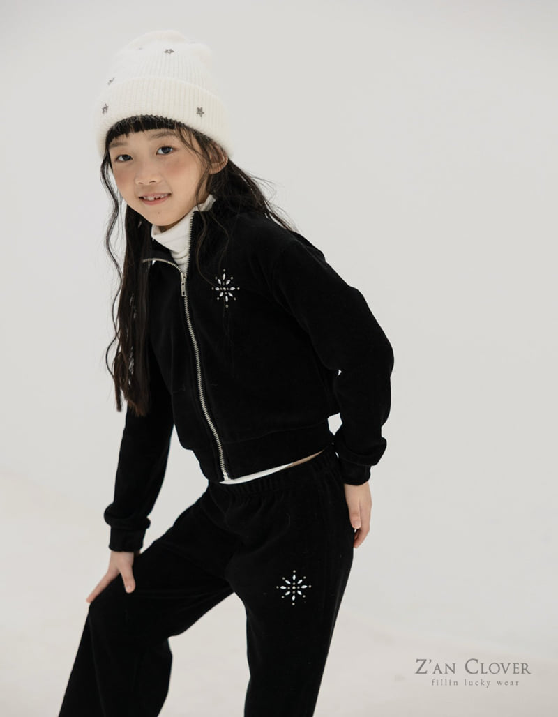 Zan Clover - Korean Children Fashion - #minifashionista - Snow Velour Bootcut Pants - 12