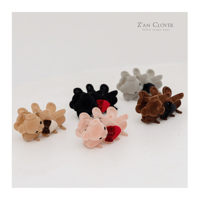 Zan Clover - Korean Children Fashion - #minifashionista - Teddy Hair Clip