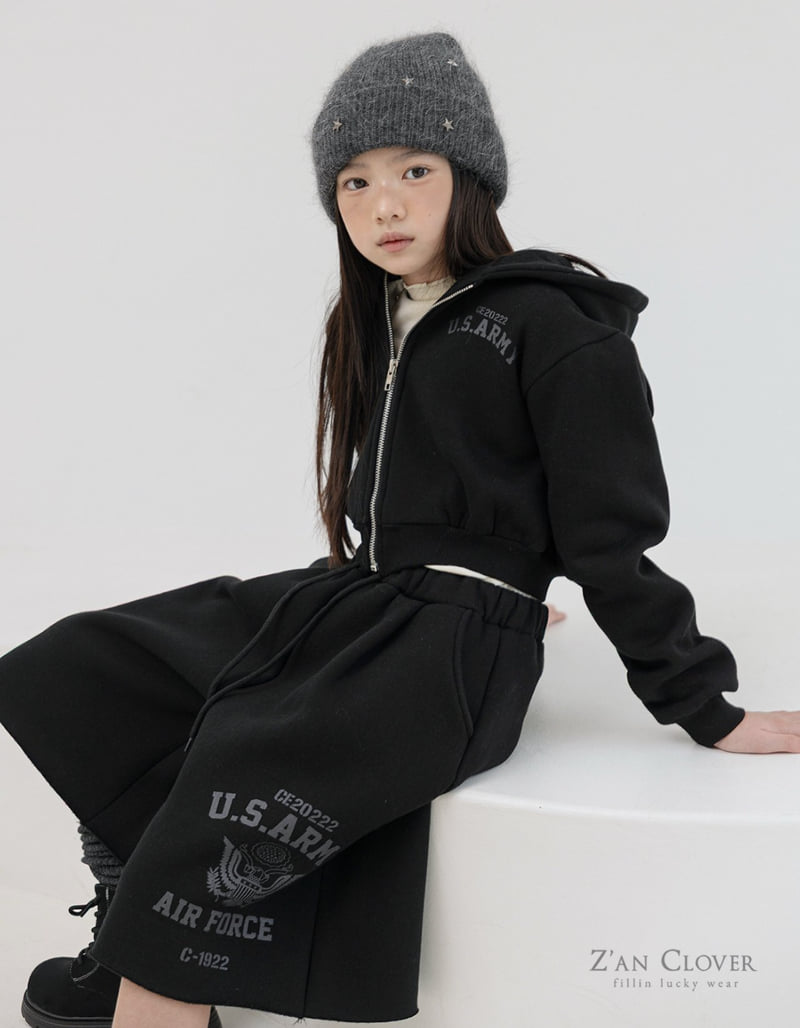 Zan Clover - Korean Children Fashion - #minifashionista - Army Cropped Fleece Hood Zip-Up (Junior) - 10