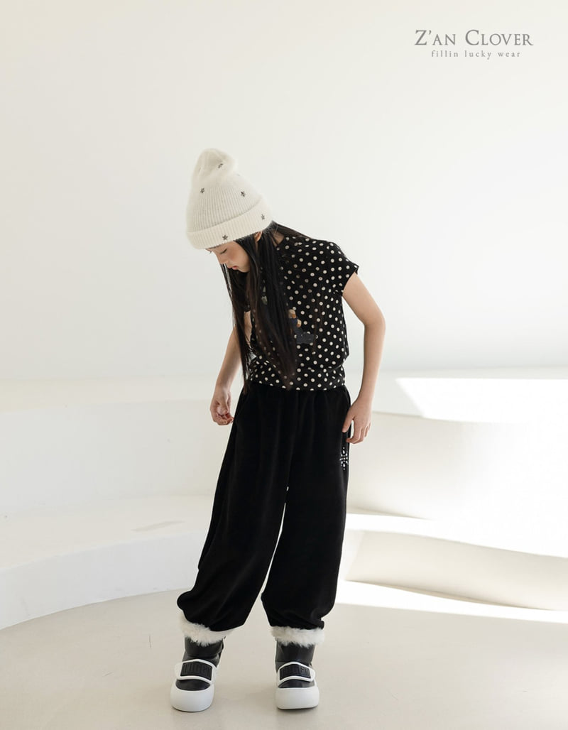 Zan Clover - Korean Children Fashion - #magicofchildhood - Velour Jogger Pants - 4