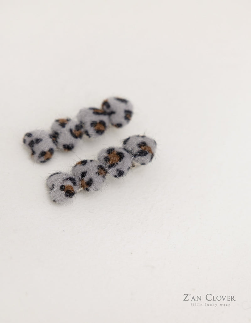 Zan Clover - Korean Children Fashion - #minifashionista - Calf Hair Leopard Hair Clip - 6