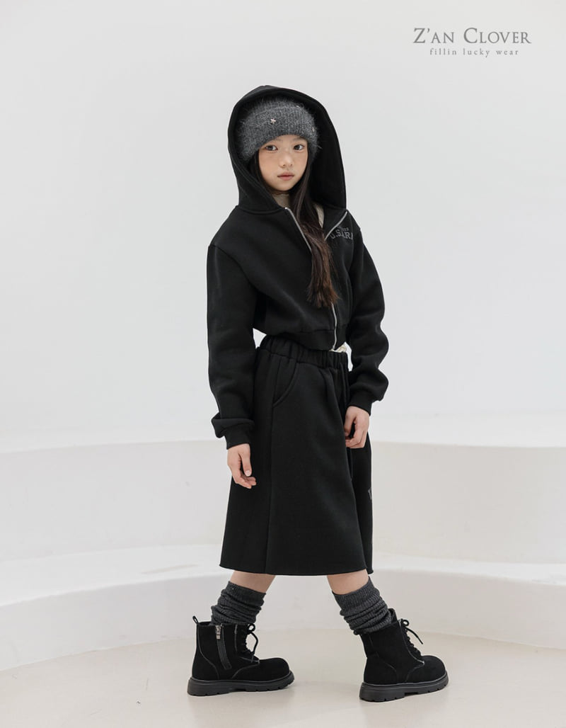 Zan Clover - Korean Children Fashion - #prettylittlegirls - Army Cropped Fleece Hood Zip-Up (Kids) - 12