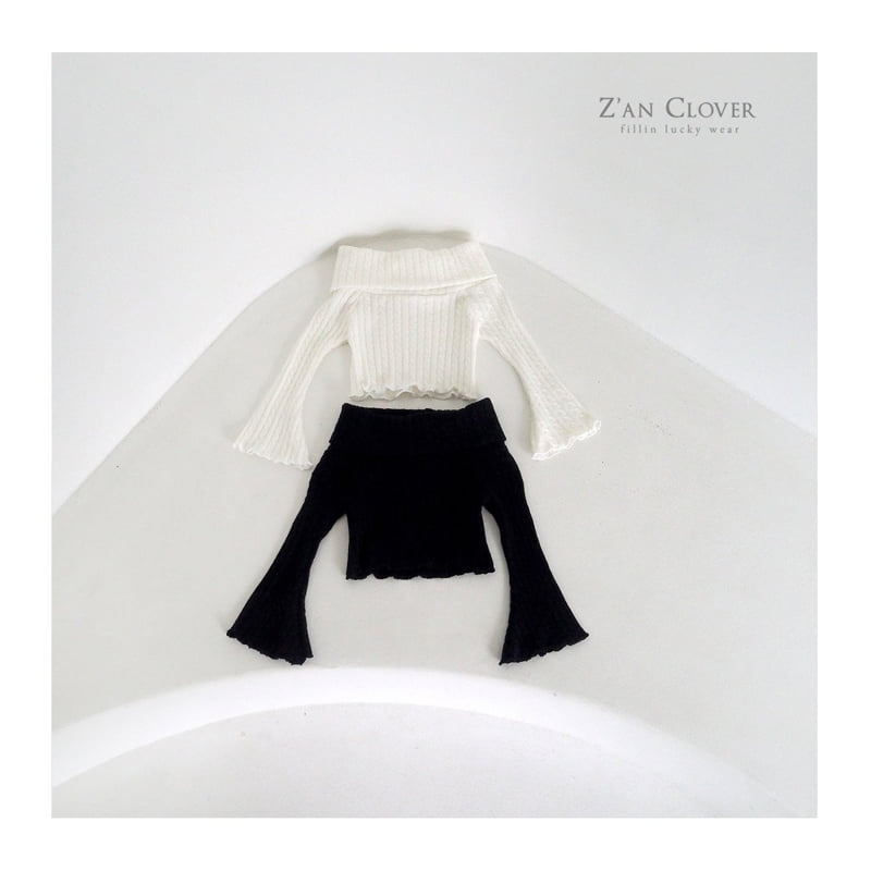 Zan Clover - Korean Children Fashion - #prettylittlegirls - Off-Shoulder Turtle Tee